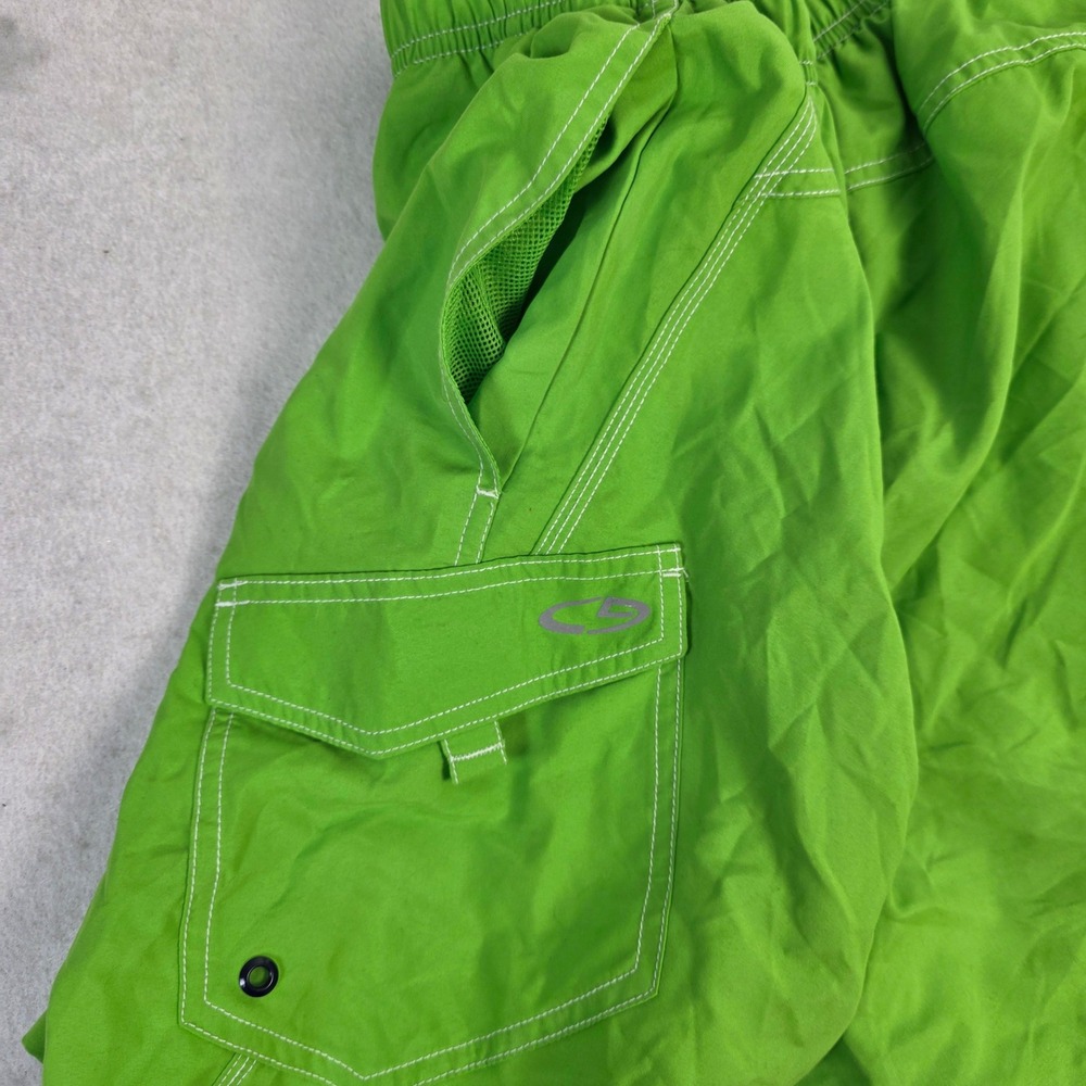 C9 by Champion Mens Medium Swim Trunks‎ Lime Green Excellent Cargo Board Shorts - Picture 2 of 8